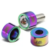 FOR HONDA/ACURA 4L ALUMINUM NEO CHROME COATED ENGINE DISTRIBUTOR WASHERS+BOLTS