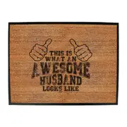 This Is What Awesome Husband - Funny Novelty Doormat Man Cave Floor mat
