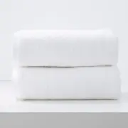 Aireys 650 GSM Zero Twist 2 Pack Snow Bath Sheet by Renee Taylor
