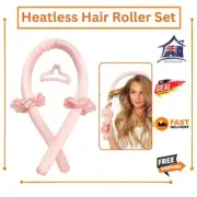 Heatless Curling Rod Headband Silk Curling Ribbon Hair Roller Lazy Curler Sets~
