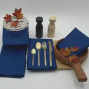 Jenny Mclean Venice Pure Linen Napkins -Set of 4 - Indigo