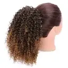 Brown Ponytail Kinky Ponytail Extension Ombre Drawstring Ponytail