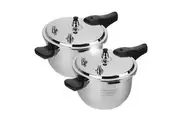 2X 5L Commercial Grade Stainless Steel Pressure Cooker