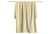 Canningvale Striped Cabana Cotton Terry Beach Quick-Drying Soft Towel Sunshine