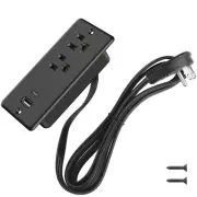 20W Recessed Power Strip Flat Plug, Desk Outlet with USB, Conference Recessed...