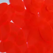 Oval Vinyl Shape 1.5" Red Go Go Fluorescent Edge Glow