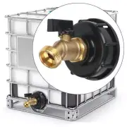 275-330 Gallon IBC Tote Water Tank Adapter 2" Brass Hose Faucet Valve Connector