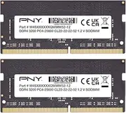 PNY Performance 16GB (2x8GB) DDR4 DRAM 3200MHz (PC4-25600) CL22 (Compatible with 2933MHz, 2666MHz, 2400MHz or 2133MHz) 1.2V Notebook/Laptop (SODIMM) Computer Memory Kit – MN16GK2D43200-TB