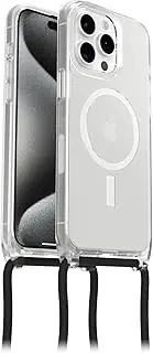 OtterBox React Necklace Case with MagSafe for iPhone 15 Pro Max, Ultra-Slim, Protective Case with Adjustable and Detachable Necklace Strap, Tested to Military Standard, Clear