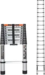 Telescopic Ladder Telescopic Ladders Multi-Purpose Extendable Ladder Telescopic Ladder Telescopic Ladder 16.4ft 17ft 17.7ft 18.4ft 20ft, Aluminum Telescoping Extension Ladders for Rooftop RV