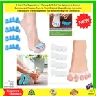 Toe Separator, Soft Gel Toe Spacers to Correct Bunions | 2 pairs Blue NEW