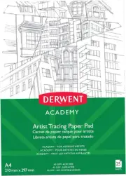 Derwent R31235F Academy Tracing Paper Pad, A4 Portrait 25 Sheets