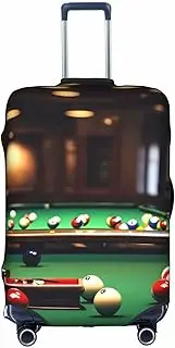 [Pvinnk] Billiard Print Protective Luggage Cover Elastic Washable Suitcase Protector Travel Gear Protector, White, Large