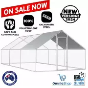 Outdoor Poultry Animals Enclosure Galvanised Birds Aviary Chicken Hen Duck House