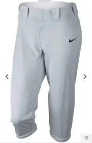 WOMENS NIKE DIAMOND INVADER 3/4 SOFTBALL PANT GREY NWT L/XL/XXL $35MSR
