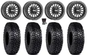 MetalFX Delta Bdlk 15" Wheels Bk 30" Intersect Tires Can-Am Maverick X3