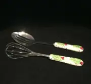 Temptation ''Winter Whimsy'' Stainless Steel Whisk & Spoon Ceramic Handles