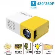 Mini LED Media Player Audio Portable Proyectors Supports 1080P HDMI USB Video