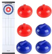 Curling Board Game Table,Indoor Tabletop Bowling Game Set - Portable Family Toy, Interactive Strategy Toy for Fun Party Floor