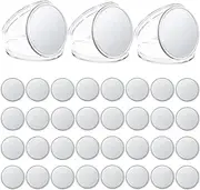 Veulrn 35PCS Blank,1.6 Inch Engraving Blank Brass Coins with Acrylic Protection Boxes, for DIY Crafts B
