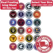 AFL Cupcake Richmond Hawthorn Carlton Collingwood Edible Image Cake Topper