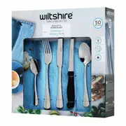 Wiltshire Baguette 50pc Cutlery Set With Steak Knives 50 Piece Stainless