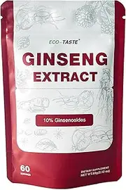 Organic Red Ginseng Root Extract Powder-Korean Panax, 10% Ginsenosides, Support Mental Health, Energy and Immune System, 60g