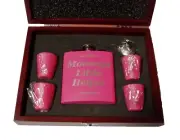Mommy's Little Helper Pink 6 oz Stainless Steel Flask w opt presentation box