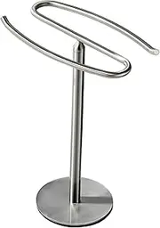 Brushed Nickel Hand Towel Holder Stand, Free-Standing Towel Rack, SUS304 Stainless Steel Towel Bar Rack Stand, Tower Bar for Bathroom Kitchen Vanity Countertop…