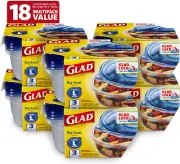 Gladware to Go Lunch Food Storage Containers | Easy to Use Glad Food Storage Con