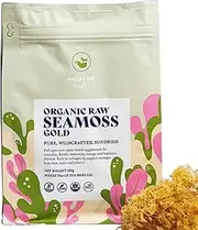 HAPPY FOX Sea Moss Raw Organic for Seamoss Gel Wildcrafted, Dr. Sebi Approved, Trusted Brand - Makes 75oz / 2.5+ Mos Supply of Irish Sea Moss Gel - 100 Gram Pack