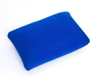 Travel Microbead Squishy Pillow for Neck Pain - 13.5 X 10 Inches Rectangle - Blu