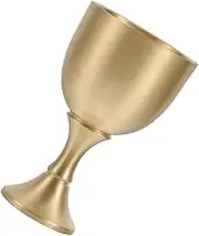 HAKIDZEL Authentic Brass Shot Glass Royal Wine Cup Chalice Goblet Vintage Drinking Cup for Bar Wedding Decor