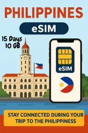 Best Philippines esim Data Travel e sim High-Speed 5G /4G 15 Days 10 GB