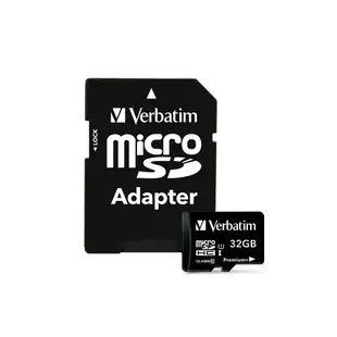 【Verbatim 威寶】32GB Premium+Micro SDHC UHS-1 U1記憶卡 44083