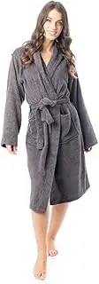 [Daisy Dreamer] Womens Robe Luxury Terry Towelling 100% Cotton Dressing Gown Bathrobe Highly Absorbent Ladies Hooded Bath Wrap
