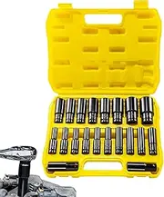 Deep Socket Set | 8-32MM Standard Socket Set,1/2 Inch Extension Adapter Extractor Tool 20X For Mechanic Repair Industrial Maintenance