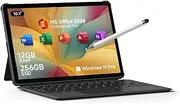 10.1" 2 in 1 Tablet/Laptop Computer, 12GB RAM+256GB SSD, Windows 11 Tablet Touchscreen with Stylus and Keyboard, Intel M3-8100Y Processor(up to 3.40GHz), WiFi 5, BT 5, HDMI, Dual Camera, Gray