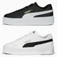 Puma 休閒鞋 女鞋 厚底 Smash Platform V3 黑/白【運動世界】39075802/39075804