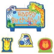 Jungle Animals Birthday Candle Set 4PCS