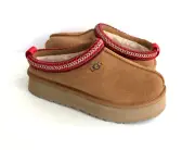 UGG WOMEN TAZZ CHESTNUT SHEARLING SUEDE PLATFORM SHOES US 9 / EU 40 / UK 7