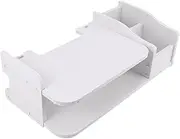 CAXUSD Wall Mount Floating Shelf for Stb Box Router Remote Control Punch Installation Easy Setup Ventilated Design for Home Office White