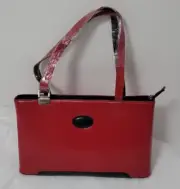 Vtg? Gucci Red Patent Leather Shoulder Bag 13x8x2.5" Medium? COSMETIC FLAWS READ