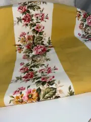 Ralph Lauren Home Decor Indoor/Outdoor Floral Block Stripe Fabric 4 Yards NEW