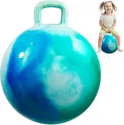 INPODAK Hopper Ball, Bouncy Ball with Handle for Kids, Hippity Hop, Sit on Jumping Bouncer, 18 Inch Bouncing Ball for Ages 3-6