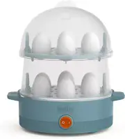 Electric Egg Cooker, 7 Egg Capacity, Single Stack for Boiled and Poached Eggs