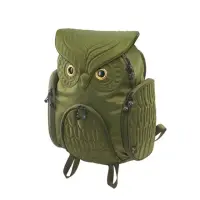 在飛比找momo購物網優惠-【Morn Creations】橄欖綠貓頭鷹大背包OW-30