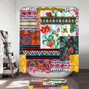 Mandalas and Flowers Cool Messy Design Shower Curtain
