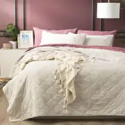 Renee Taylor Attwood Dove White Vintage Stone Washed Coverlet Set