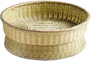 Polished High Base Basket, Natural Material, Bamboo Basket